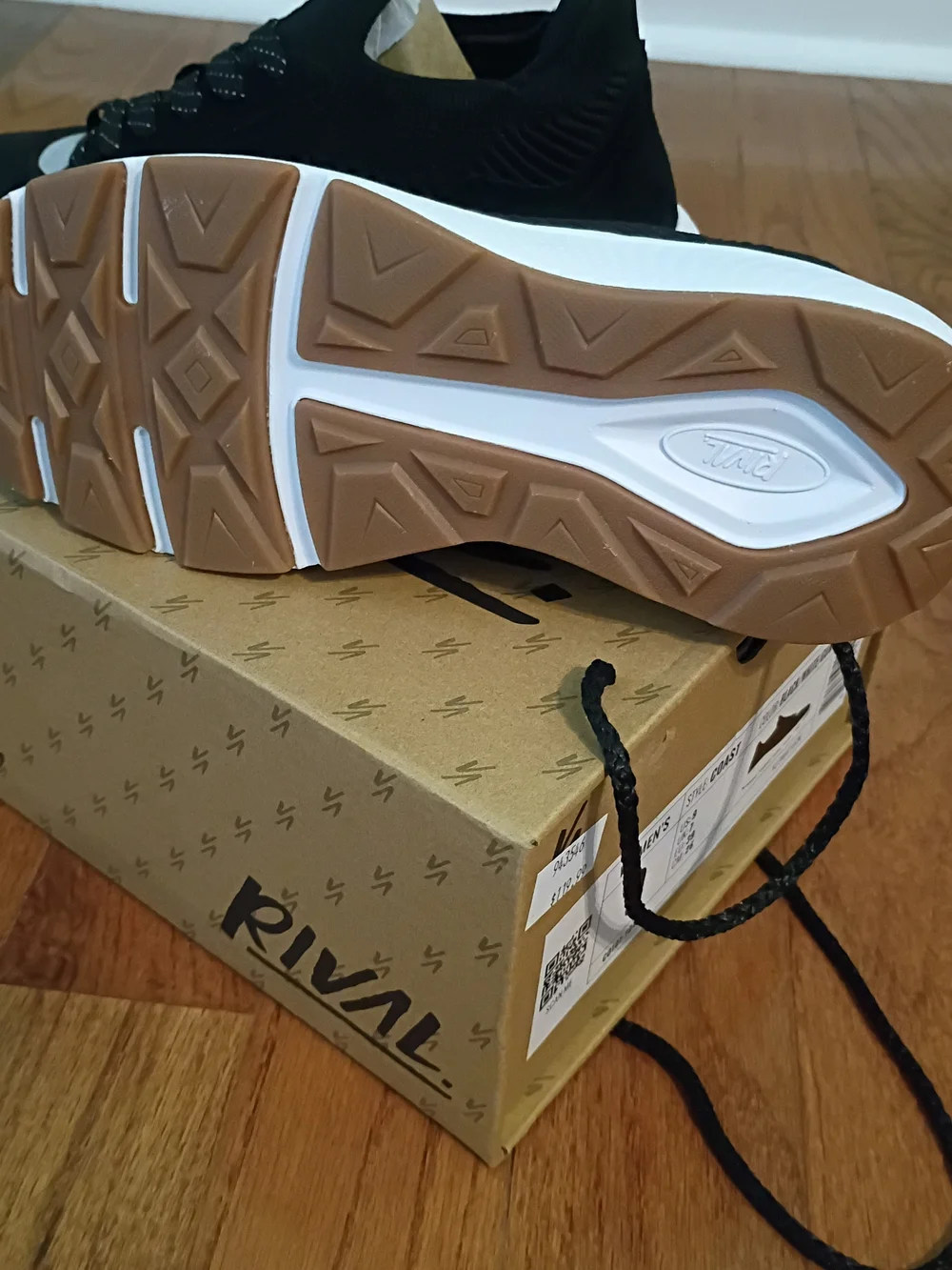 Rival Women’s Black Athletic Lace-Up Sneakers with White Sole